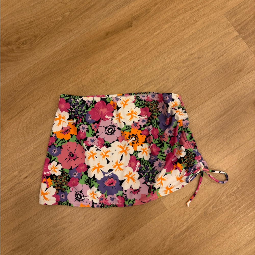 superdown Pink and Purple Asymmetrical Mini Skirt